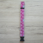 Preview: Halsband Grau Pink - verstellbar und gepolstert