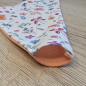 Preview: Halstuch aprico mit Blüten und Schmetterlingen