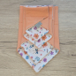 Preview: Halstuch aprico mit Blüten und Schmetterlingen
