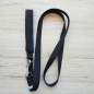 Preview: Leine mit weicher Handschlaufe - Schwarz mit Blitzen