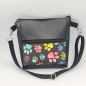 Preview: Gassitasche / Cross Bag / Hip Bag schwarz mit Pfötchen