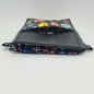 Preview: Gassitasche / Cross Bag / Hip Bag schwarz mit Pfötchen