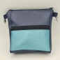 Preview: Gassitasche / Cross Bag / Hip Bag, Navy / Türkis