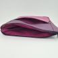 Preview: Gassitasche / Cross Bag / Hip Bag, augergine / himbeerfarbene Blütenranken