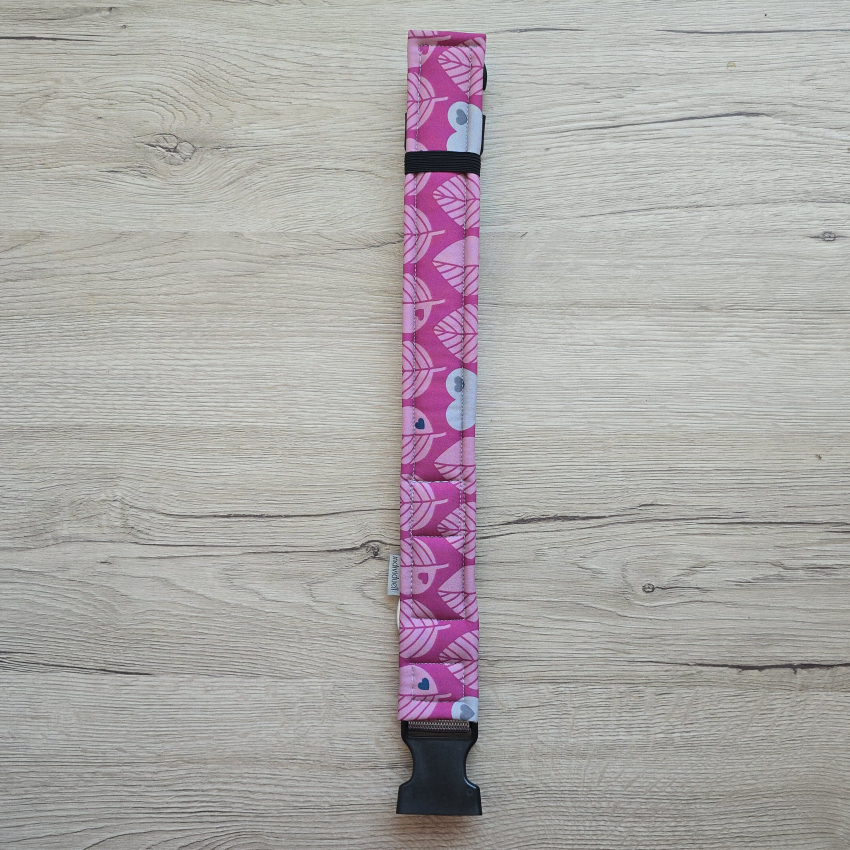 Halsband Grau Pink - verstellbar und gepolstert
