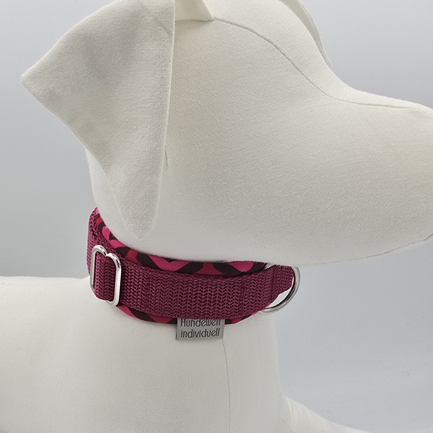 Halsband Bordaux verstellbar und gepolstert