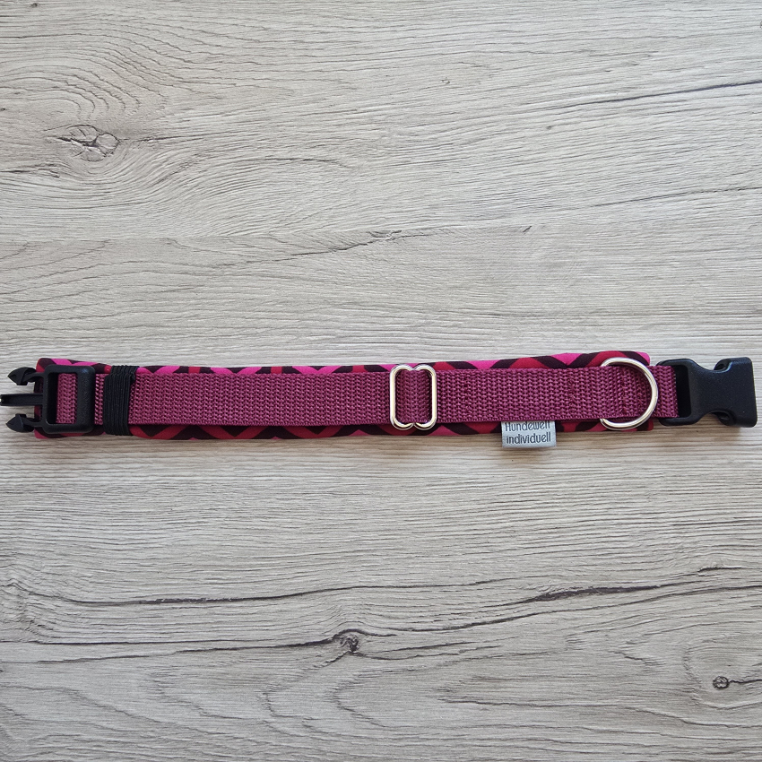 Halsband Bordaux verstellbar und gepolstert