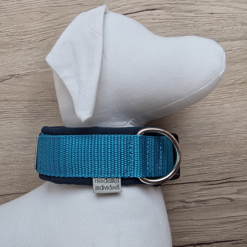 Verstellbares Halsband Petrol, Türkis