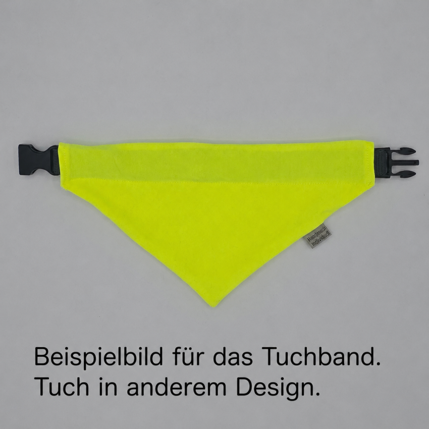 Halstuch beige / gelb mit Herzchen