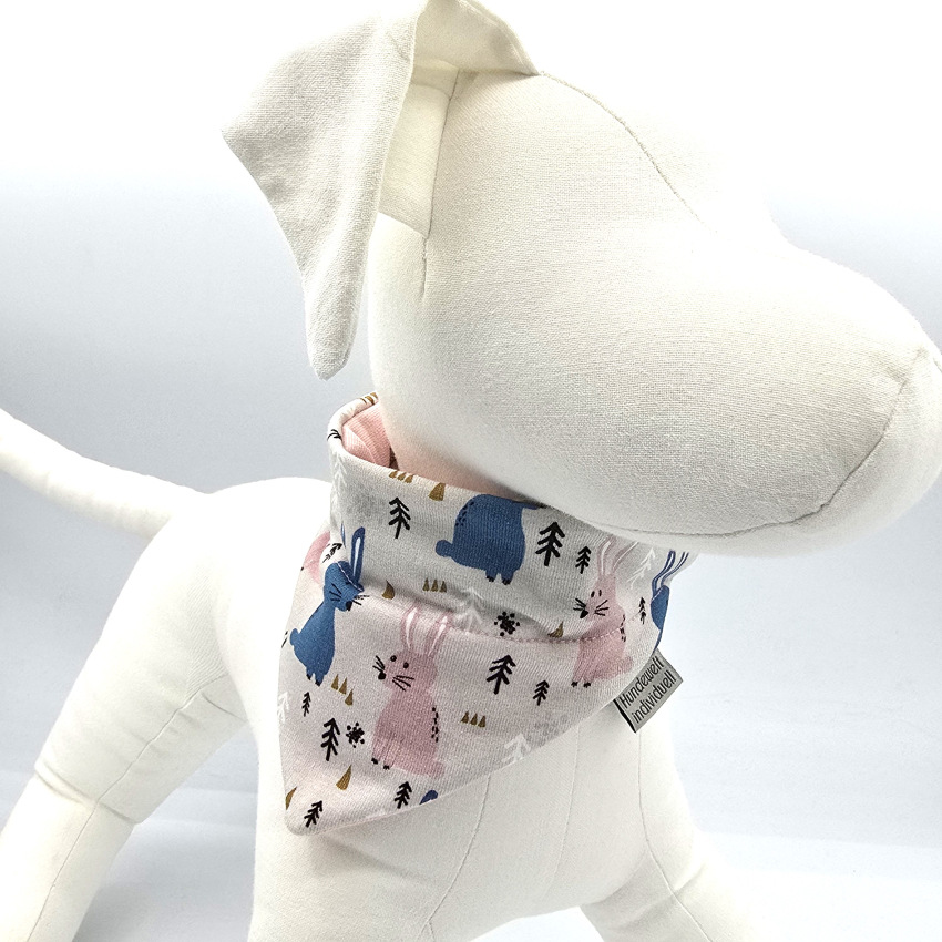 Halstuch mit Hasen rosa OSTERANGEBOT