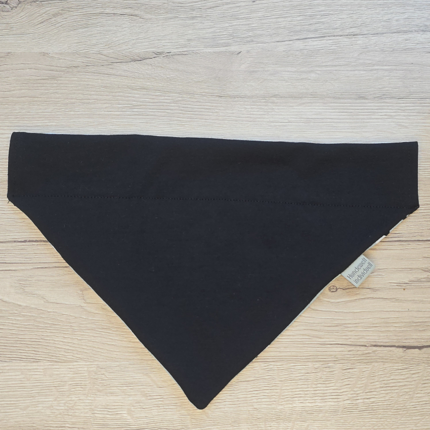 Halstuch Mint-Schwarz mit Hunden