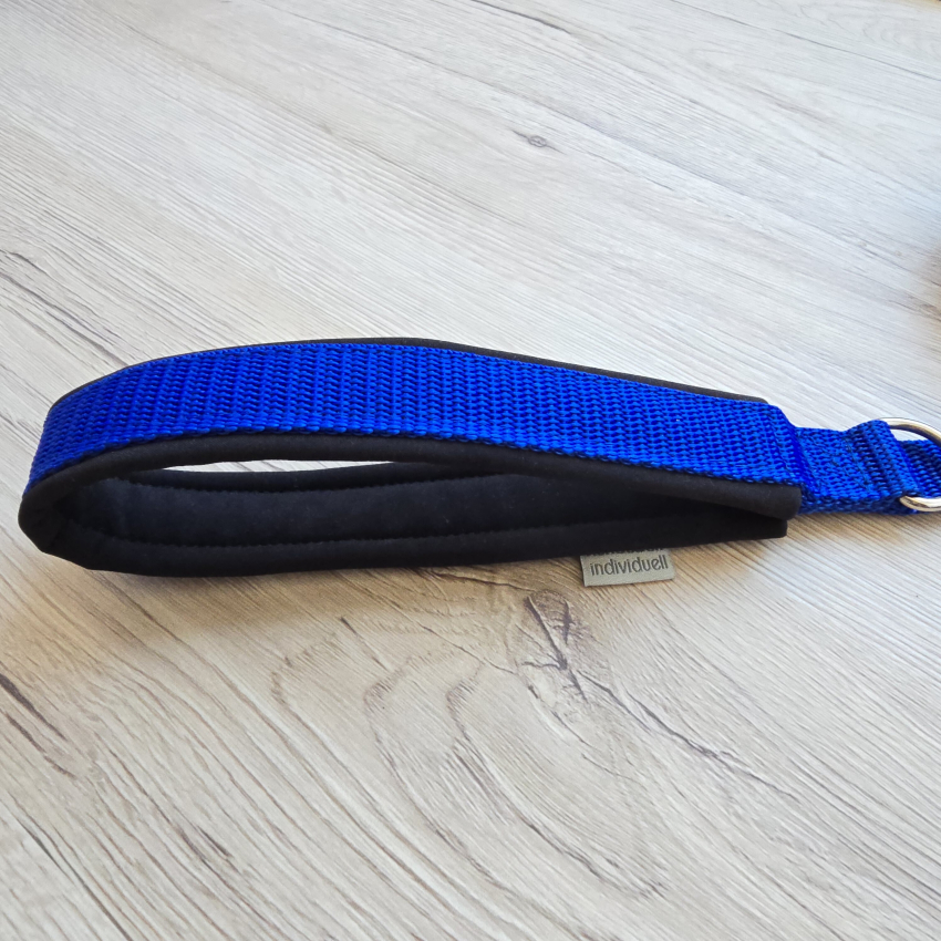 Leine mit weicher Handschlaufe - Blau