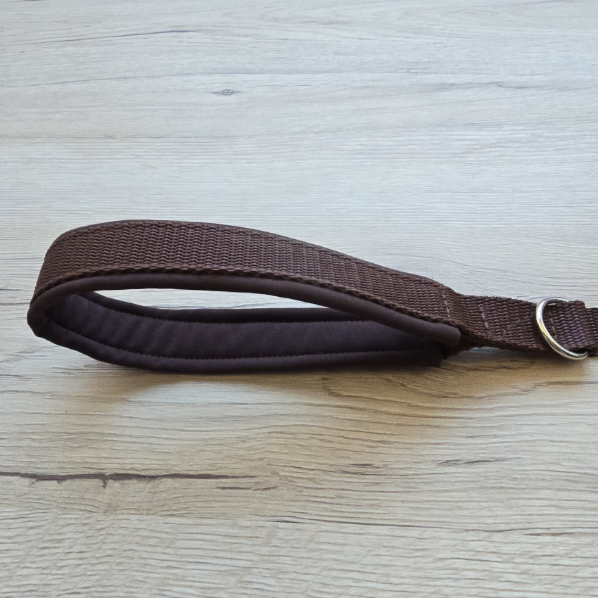 Leine mit weicher Handschlaufe - Braun