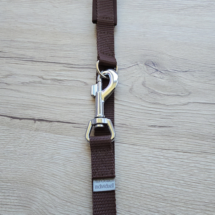 Leine mit weicher Handschlaufe - Braun