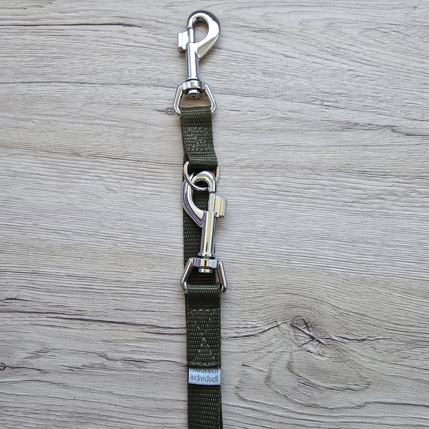verstellbare Hundeleine - Khaki