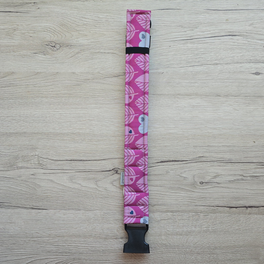 Halsband Grau Pink - verstellbar und gepolstert