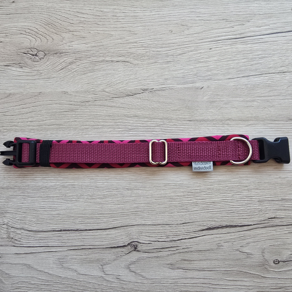 Halsband Bordaux verstellbar und gepolstert