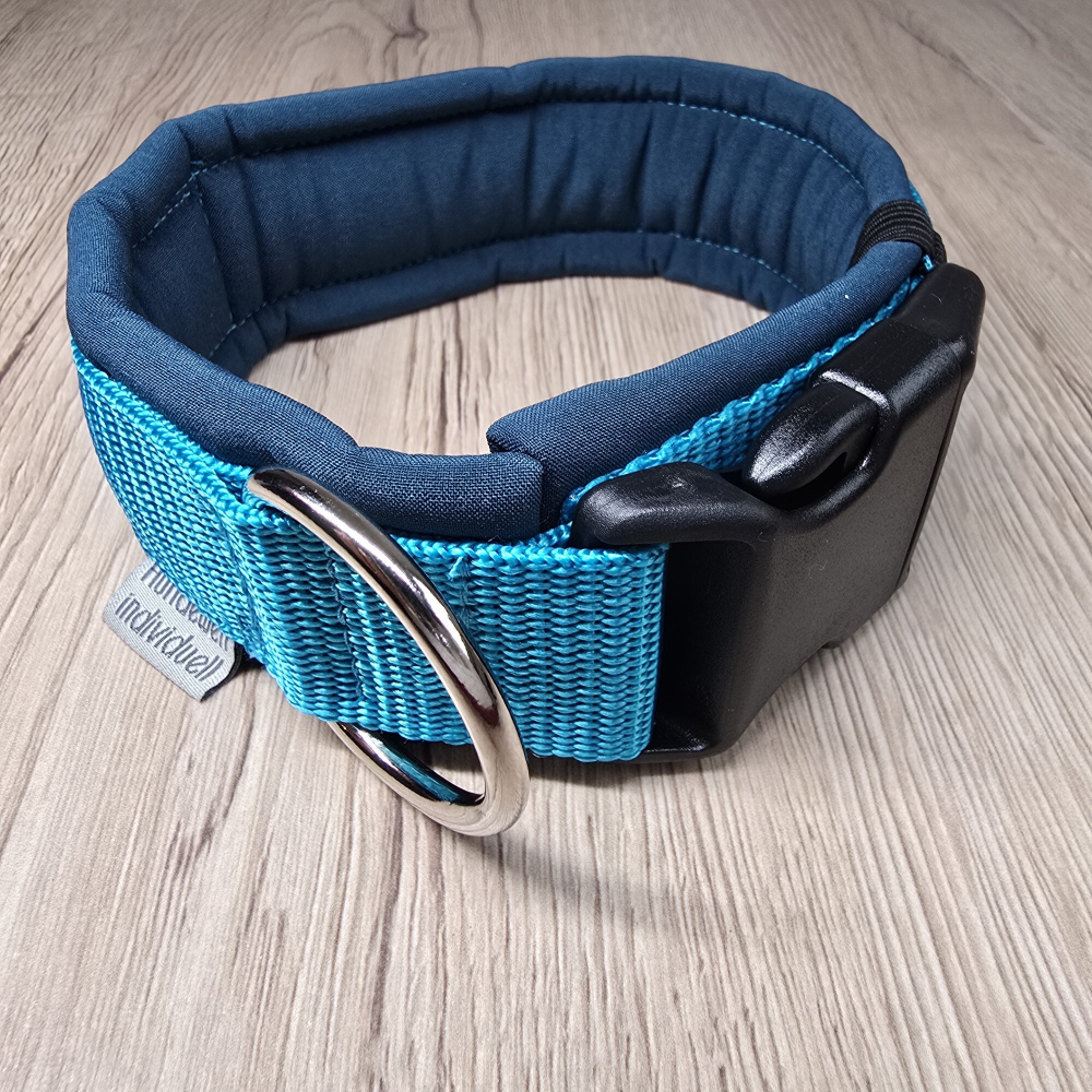 Verstellbares Halsband Petrol, Türkis