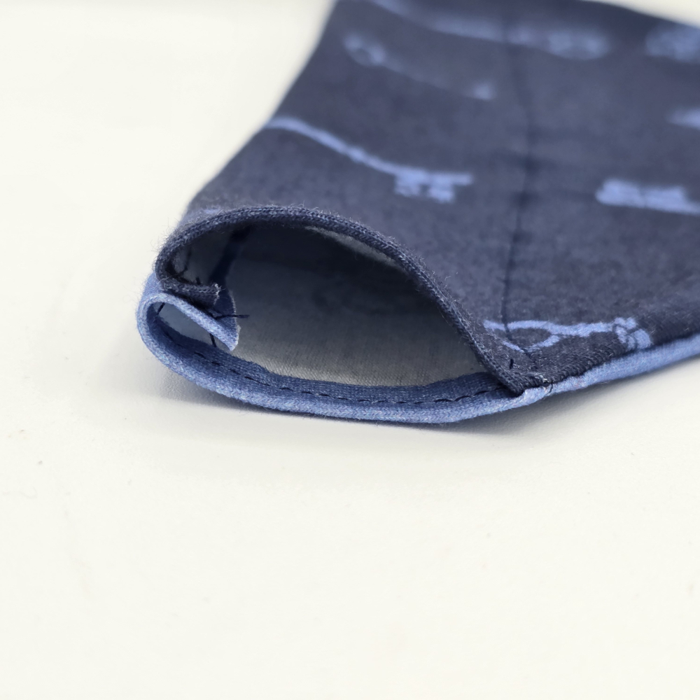 Halstuch dunkelblau - hellblau mit Schlüsseln