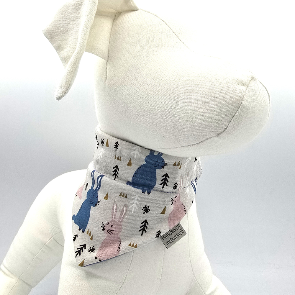 Halstuch mit Hasen blau OSTERANGEBOT