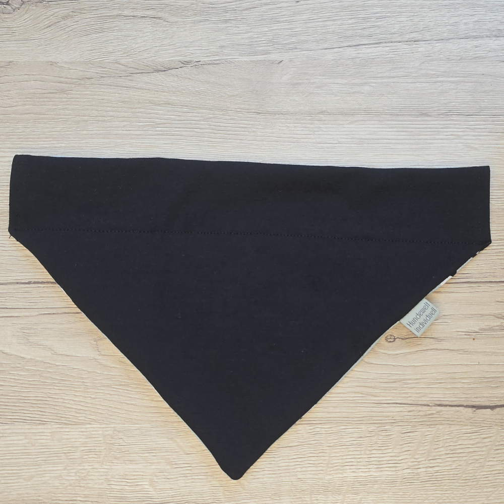 Halstuch Mint-Schwarz mit Hunden
