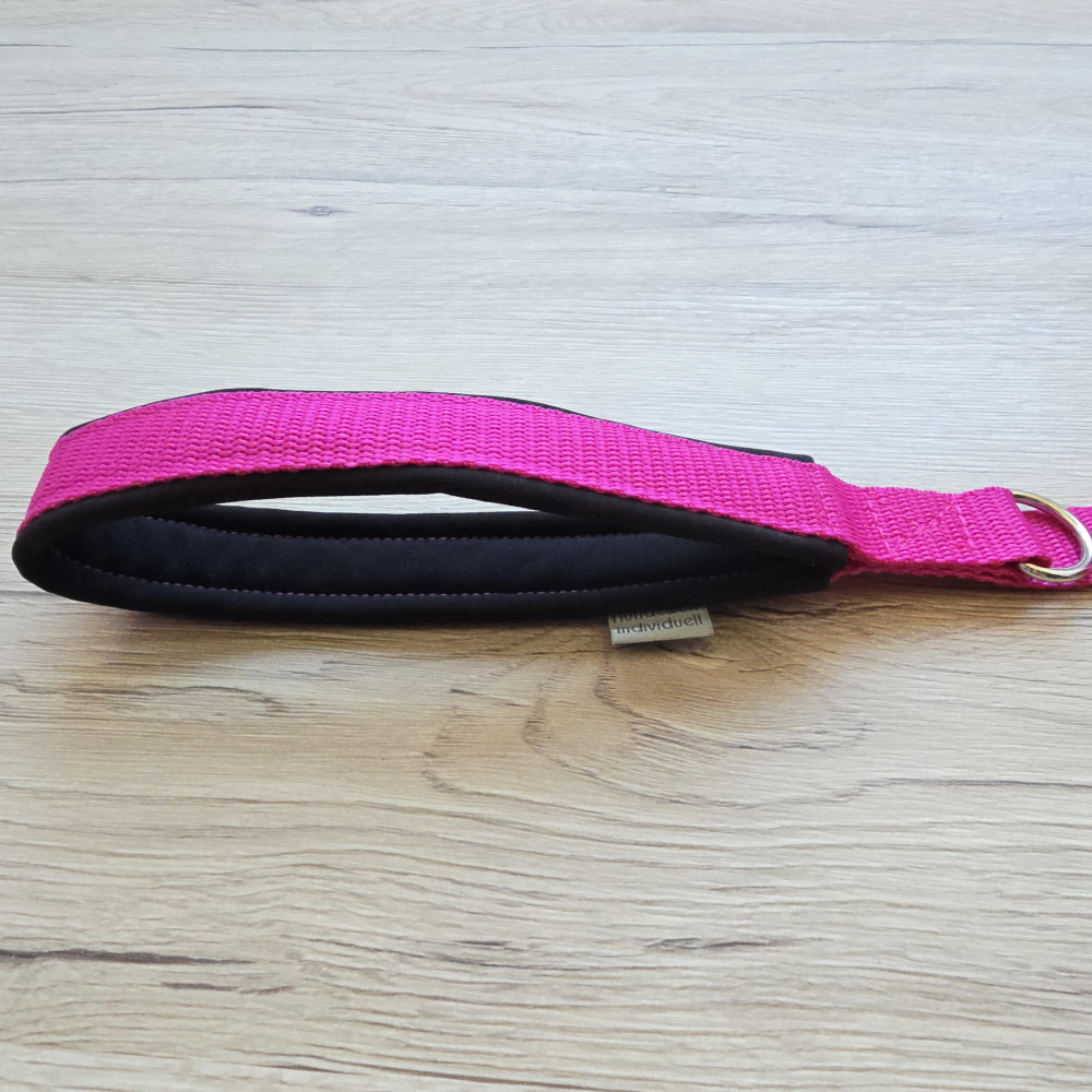 Leine mit weicher Handschlaufe - Pink