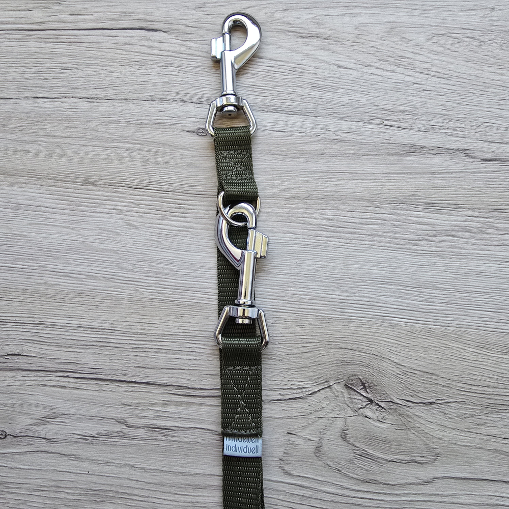 verstellbare Hundeleine - Khaki