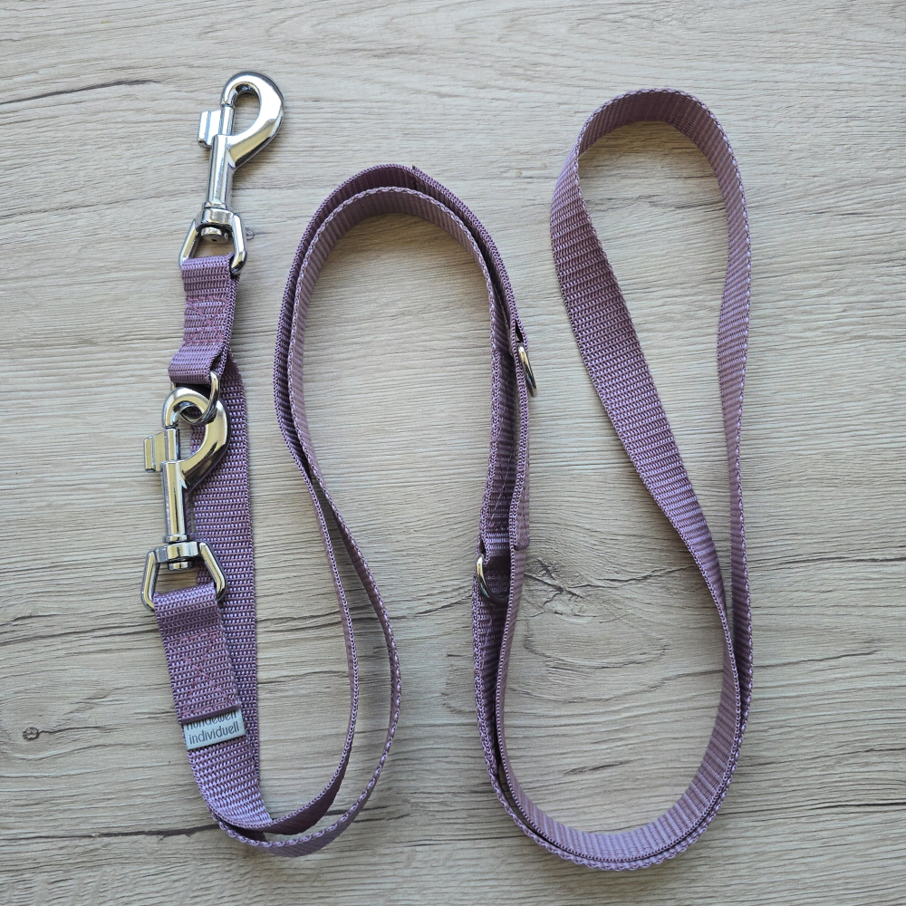 verstellbare Hundeleine - Mauve