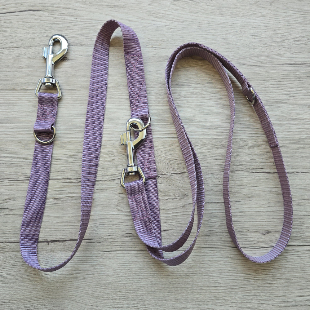 verstellbare Hundeleine - Mauve