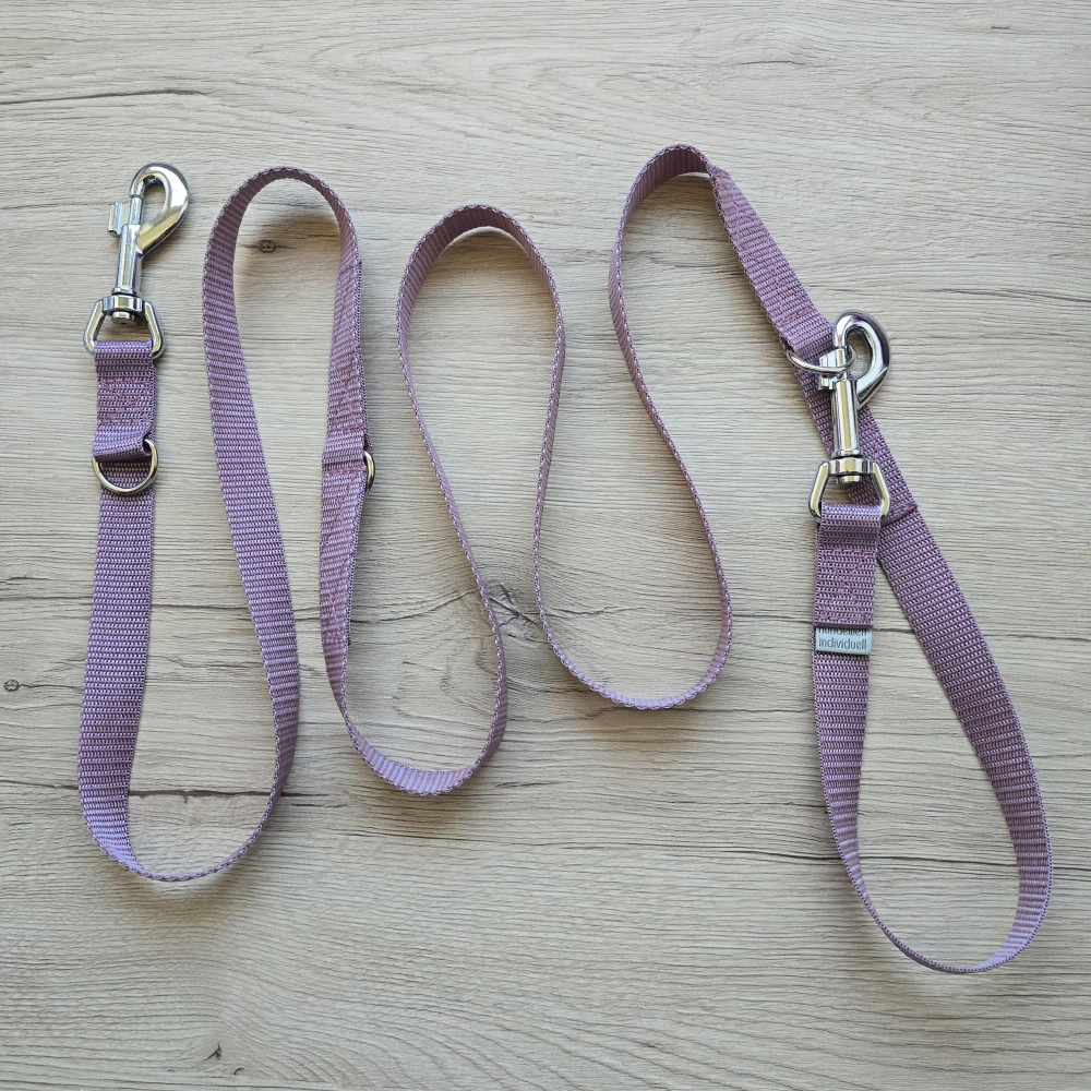 verstellbare Hundeleine - Mauve