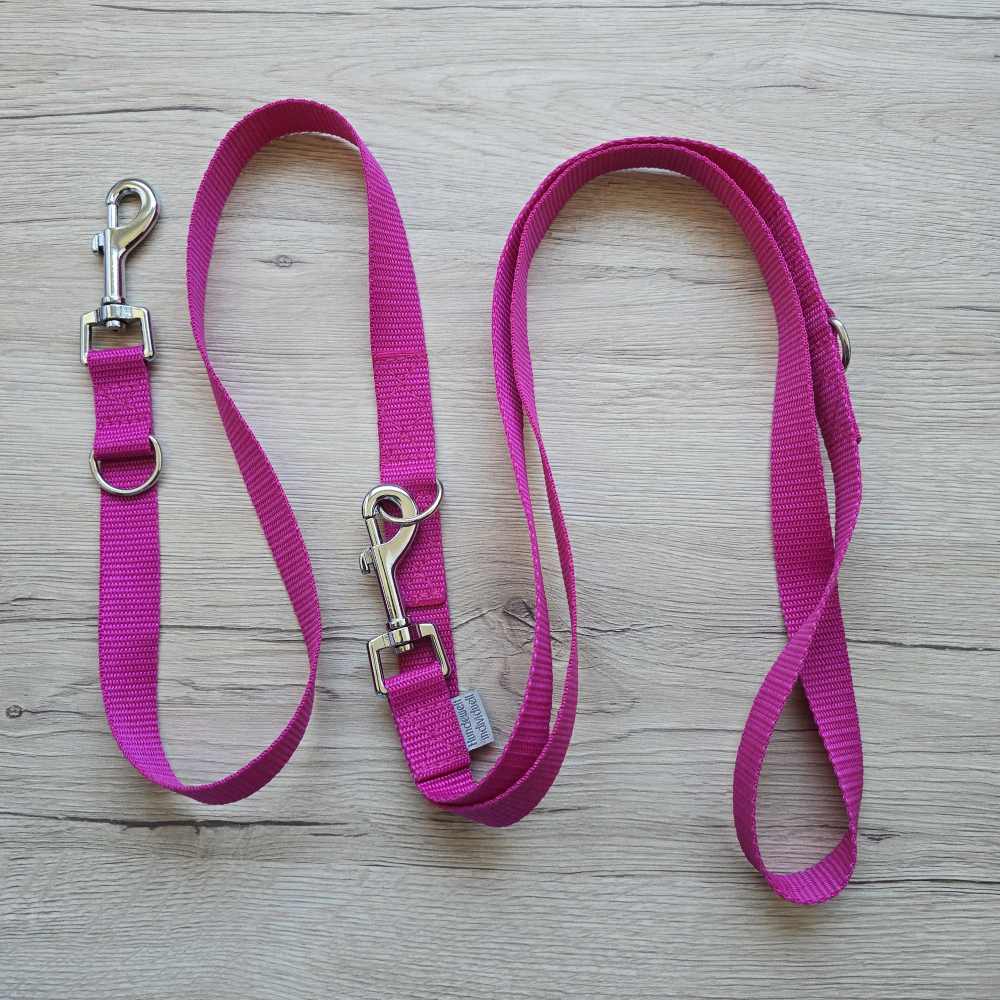 verstellbare Hundeleine - Pink