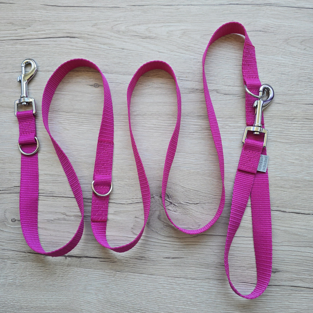 verstellbare Hundeleine - Pink