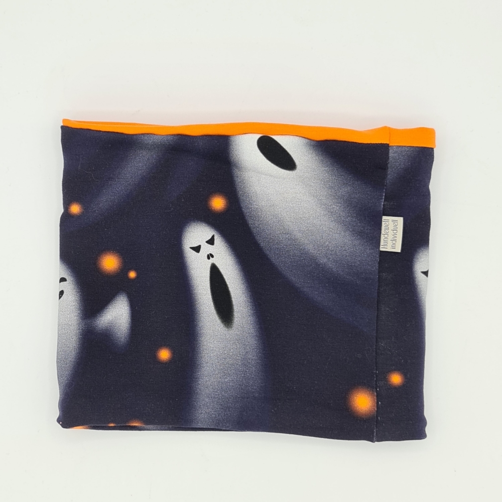 Halloween Loop für Hunde - Geister Orange Schwarz