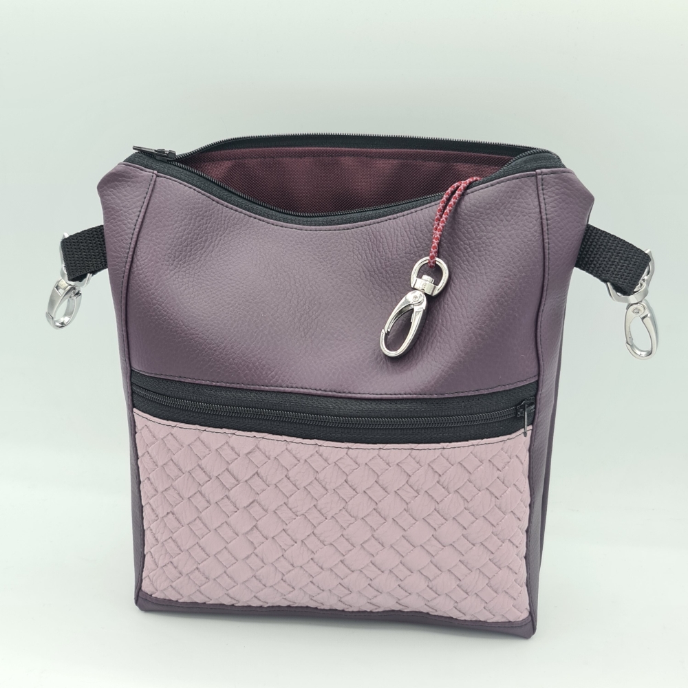 Gassitasche / Cross Bag / Hip Bag, Aubergine / Mauve