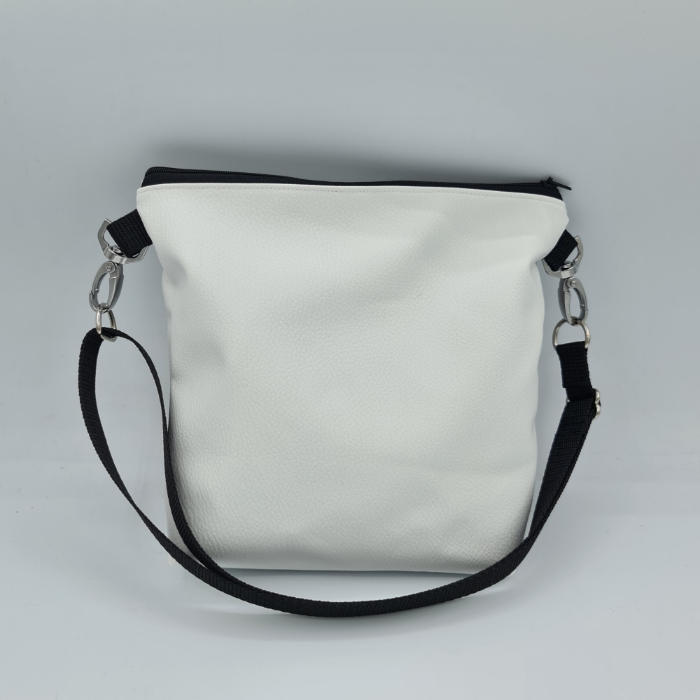 Gassitasche / Cross Bag / Hip Bag weiß mit Hunden