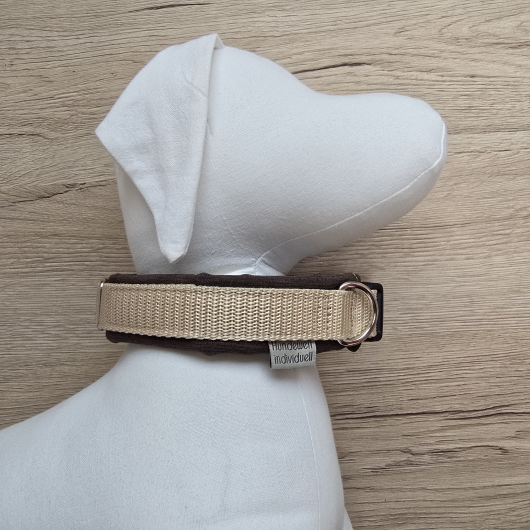 Verstellbares Halsband Sand Braun