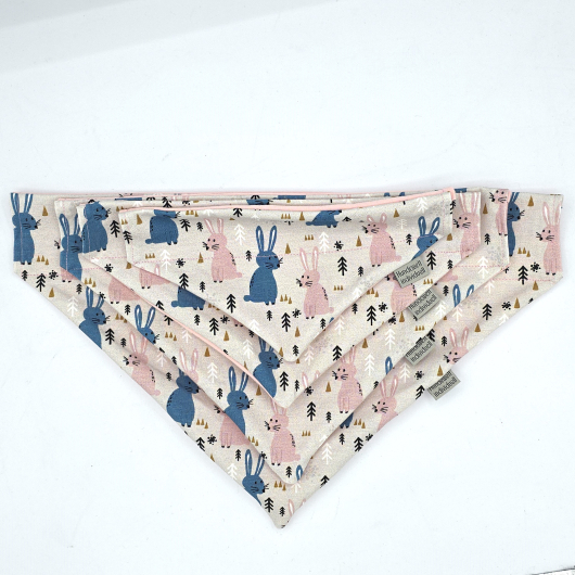 Halstuch mit Hasen rosa OSTERANGEBOT