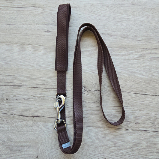 Leine mit weicher Handschlaufe - Braun