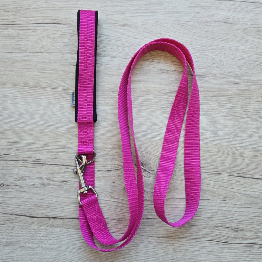 Leine mit weicher Handschlaufe - Pink
