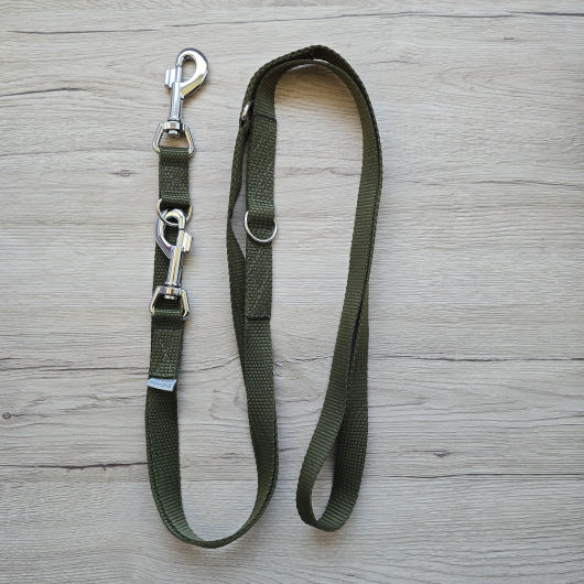 verstellbare Hundeleine - Khaki