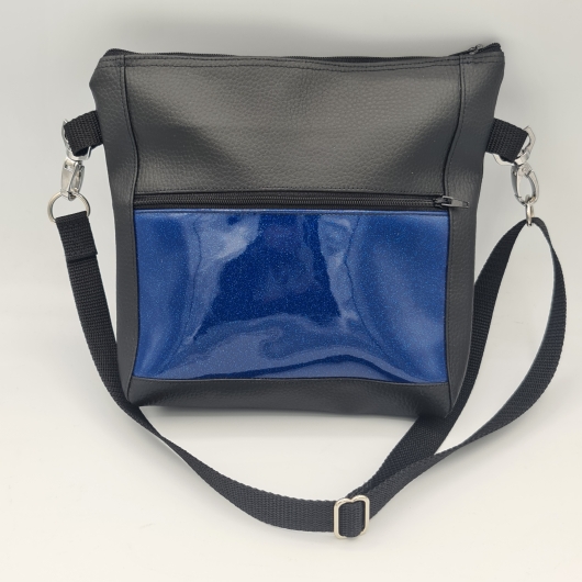 Gassitasche / Cross Bag / Hip Bag schwarz blau