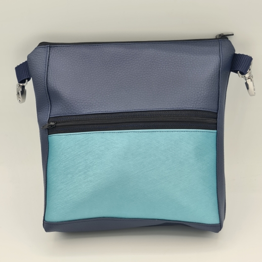 Gassitasche / Cross Bag / Hip Bag, Navy / Türkis